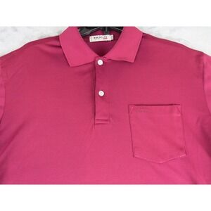 Boss Life Style Polo Shirt Mens 2XL Burgundy Pocket‎ Classic Casual Short Sleeve